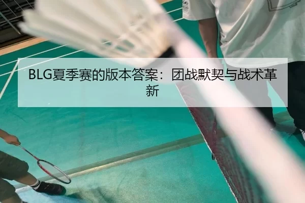BLG夏季赛的版本答案：团战默契与战术革新